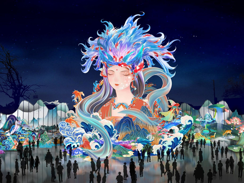 西固區河口古鎮黃河燈展亮燈